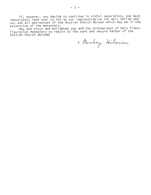 Letter to Hieromonk Justin - Page 3