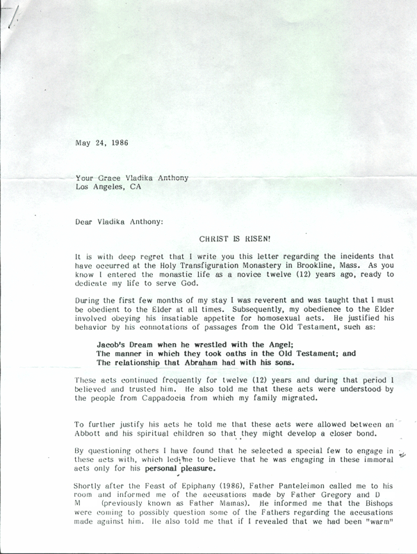 Testimony - Former Monk Eugene - Page 1